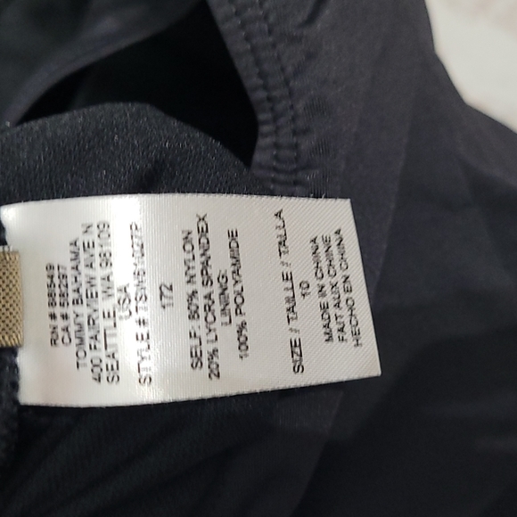 Tommy Bahama One-Piece Swimsuit Black Size 10 - Picture 4 of 4